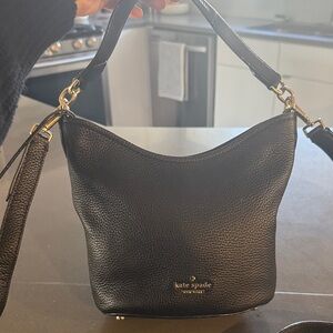 Kate Spade Black Pebbled Leather Shoulder Bag